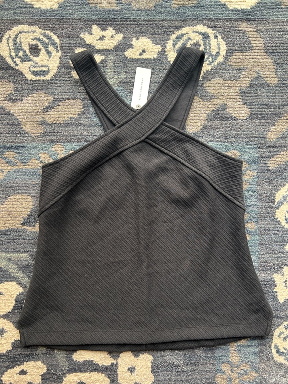 Anthropologie Black Cross-Strap Camisole